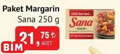 SANA PAKET MARGARİN 250 G